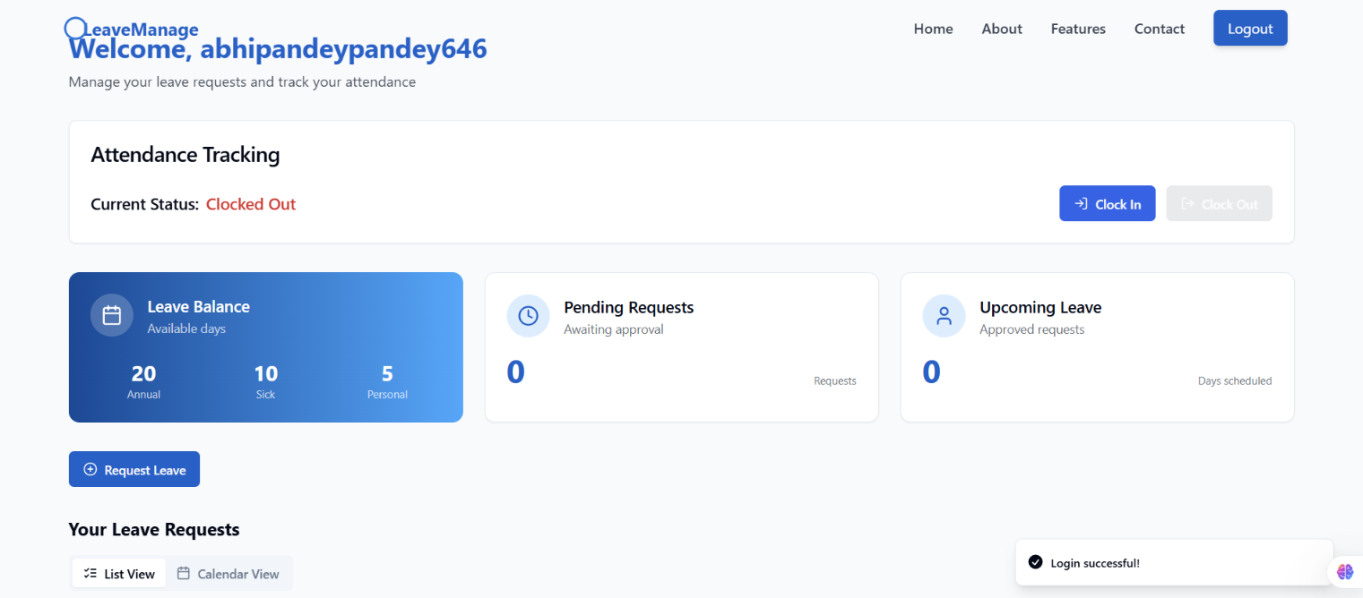 Employee Leave Management System